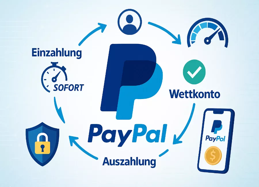 PayPal Sportwetten - Sofortige Einzahlung und schnelle Auszahlung bei Wettanbietern erklärt