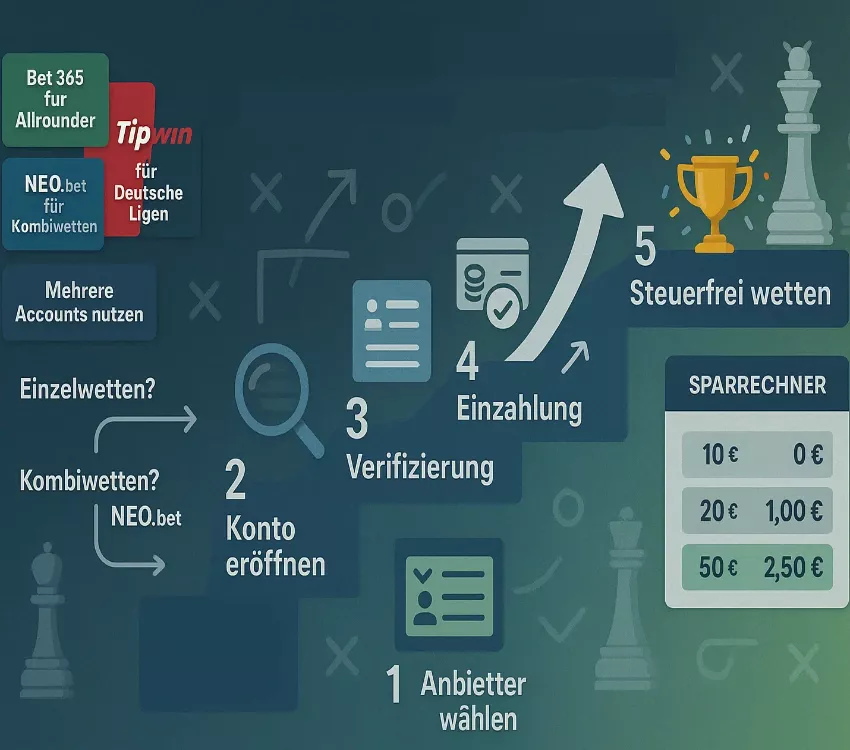 Wettsteuer vermeiden - Strategien und Tipps zum Sparen der 5,3 Prozent Abgabe
